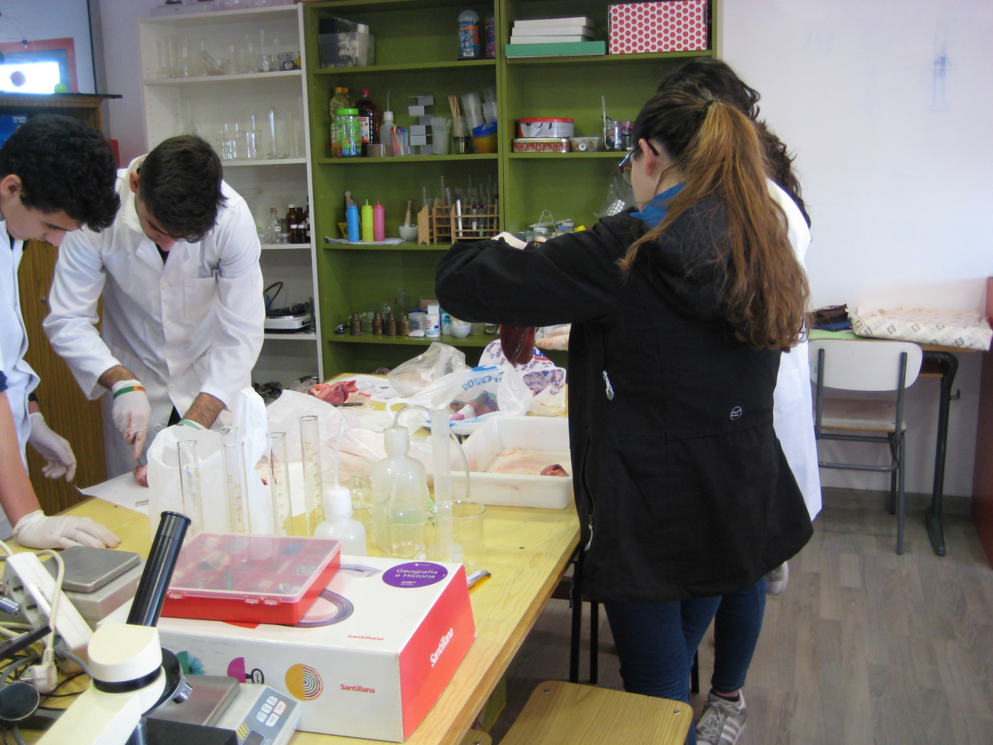 Prácticas de Biología con alumnos de bachillerato
